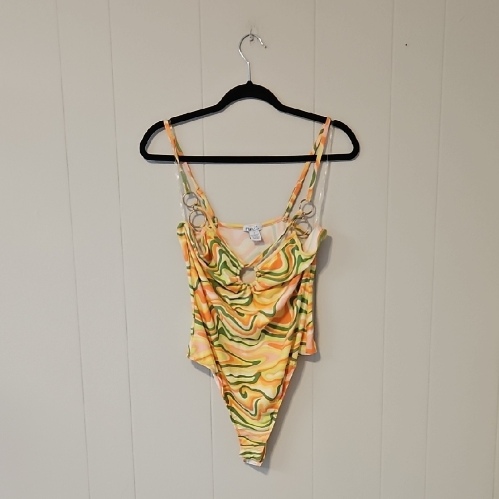 Vibrant Swirl Pattern Bodysuit